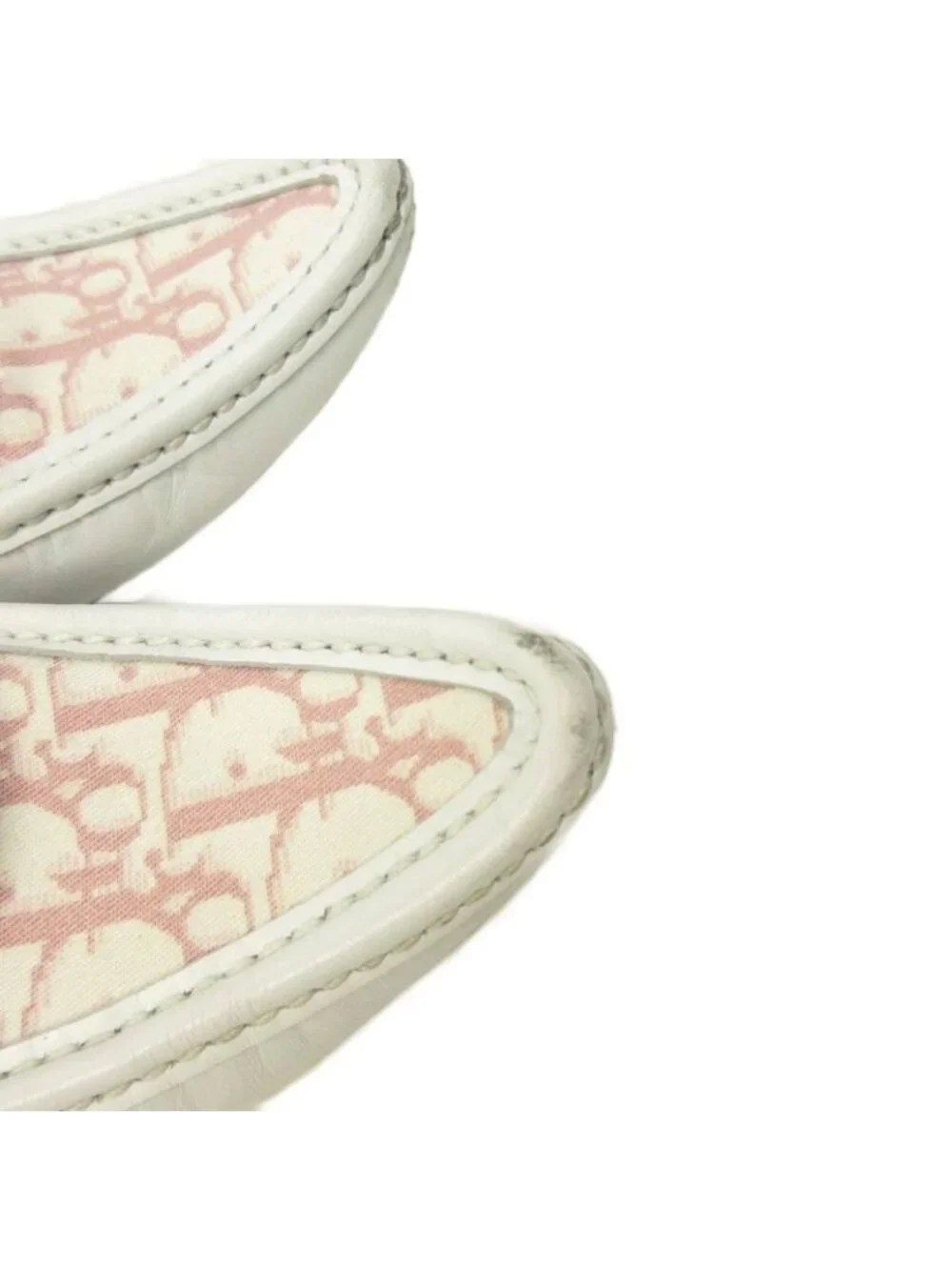 Dior Trotter Loafers Driving Shoes Leather White 35.5 - Picture 7 of 7